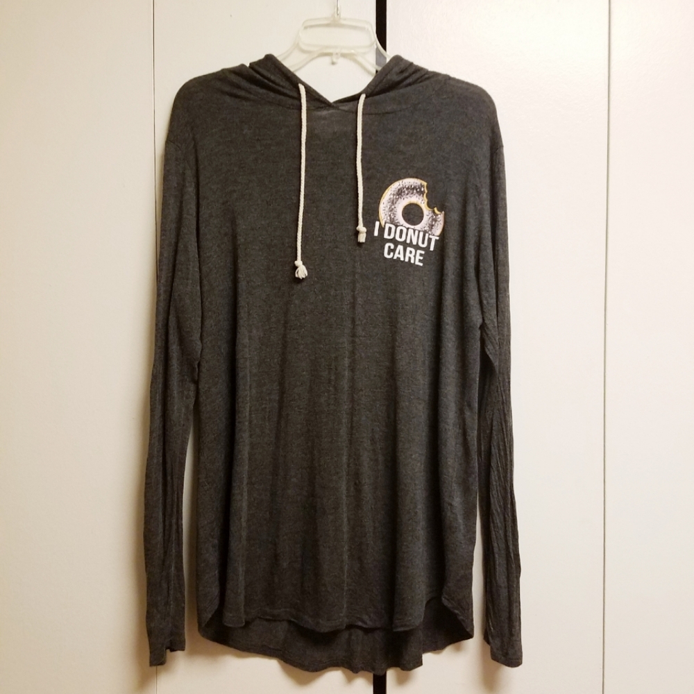 French Pastry "Donut Care" Hoodie Tunic Pullover